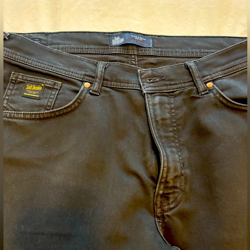 Zara Relaxed Charcoal Jeans with Washed Look